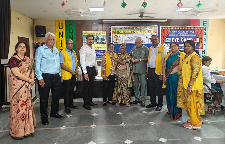 School eye screening camps at Lions Public School, Ashok Vihar by Lions Club Kohinoor.